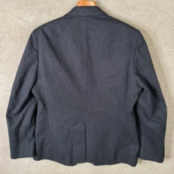 Banana Republic Jacket Men 42S Black Striped Blazer Tailored Fit Cotton 2 Button - Picture 8 of 13